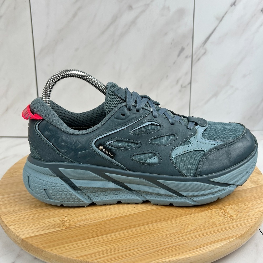 Hoka One Clifton L GTX Womens Size 7.5 Goblin Stone Blue Running Shoe 1129972